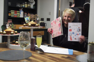 Carole and cards.